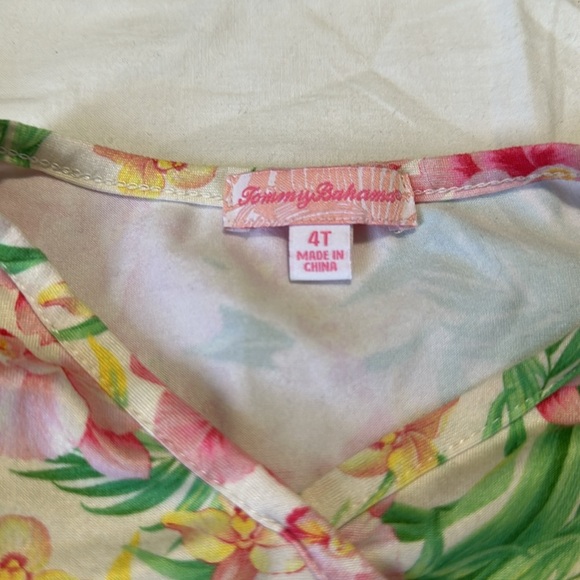 Tommy Bahama Floral Kids Dress ruffle bottom Size 4T - Picture 4 of 7